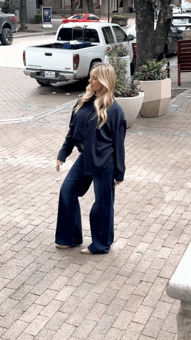 Kathryn Button-Up, Navy