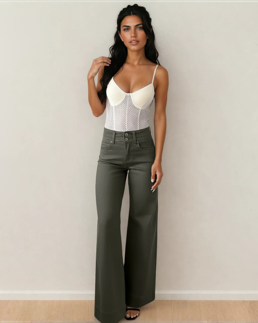 Brooke Wide-Leg Jeans, High Rise