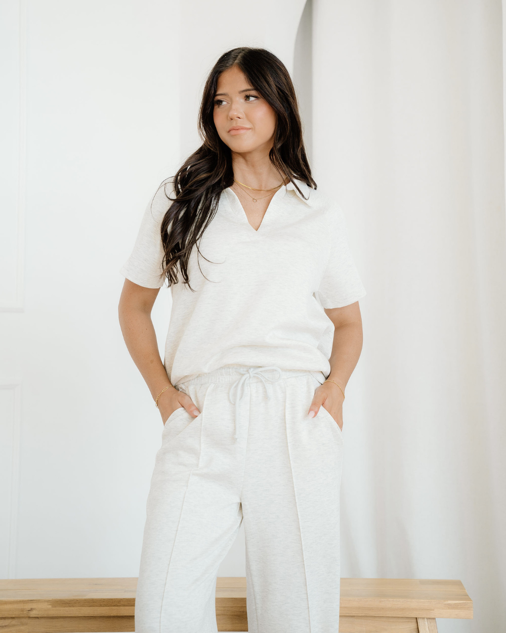 Addyson Polo Tee and Pant Set