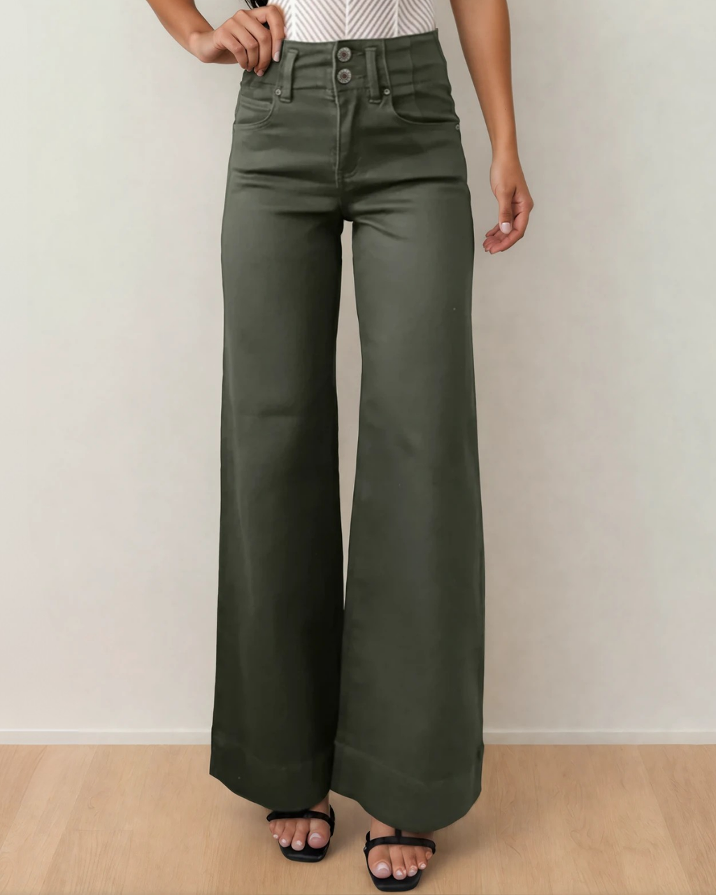 Brooke Wide-Leg Jeans, High Rise