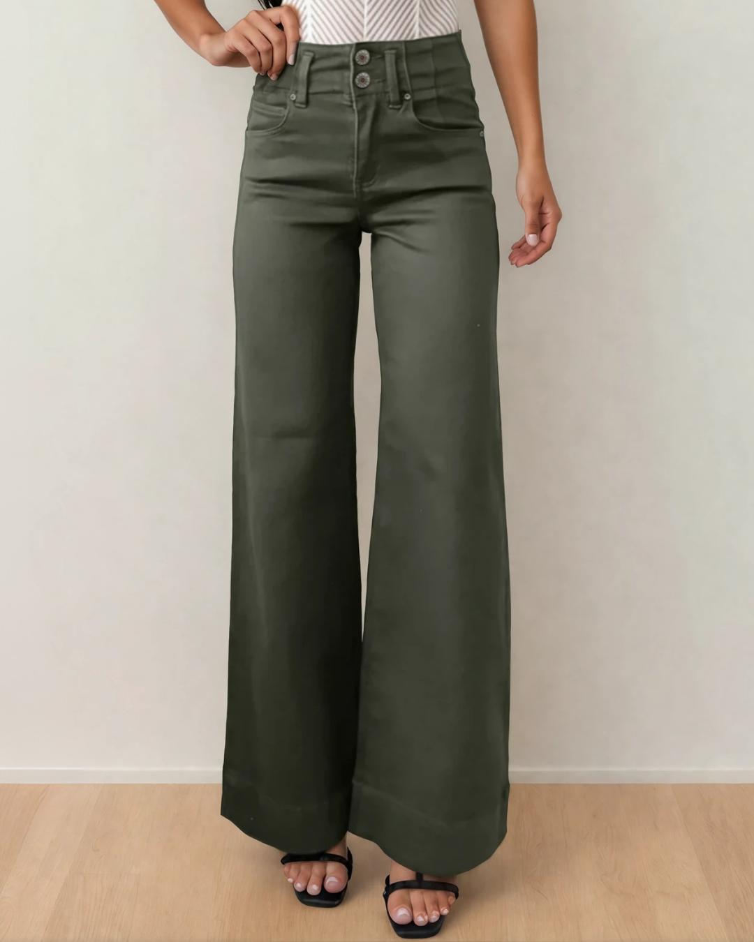 Brooke Wide-Leg Jeans, High Rise