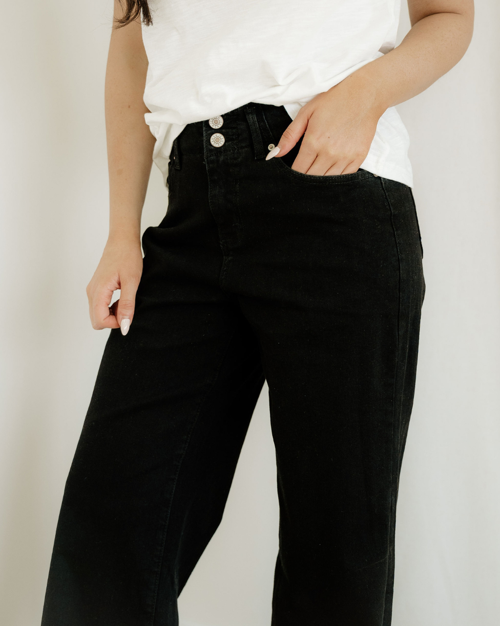 Brooke Wide-Leg Jeans, High Rise