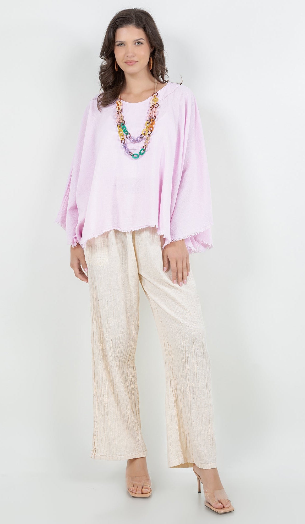 Lisa Gauze Pants with Pockets, 100% Cotton
