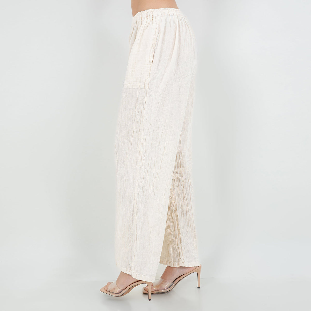 Lisa Gauze Pants with Pockets, 100% Cotton