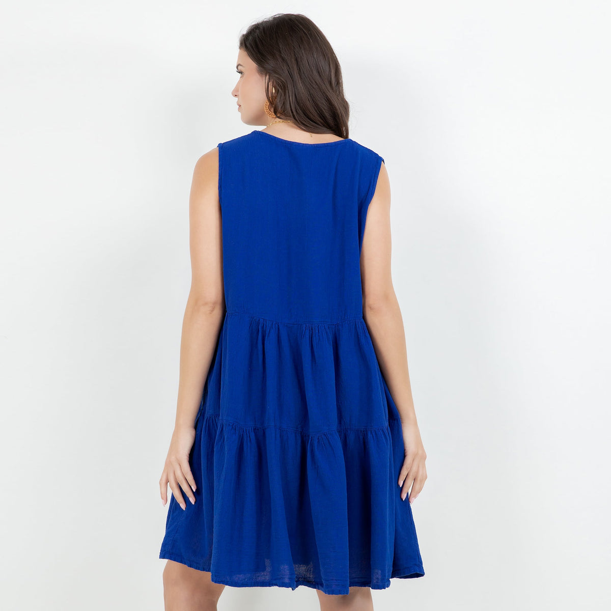 Anjanette Tiered Gauze Dress, 100% Cotton