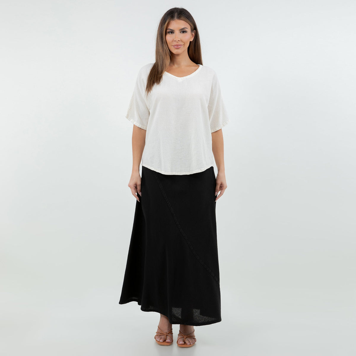 Ally Gauze Maxi Skirt, 100% Cotton