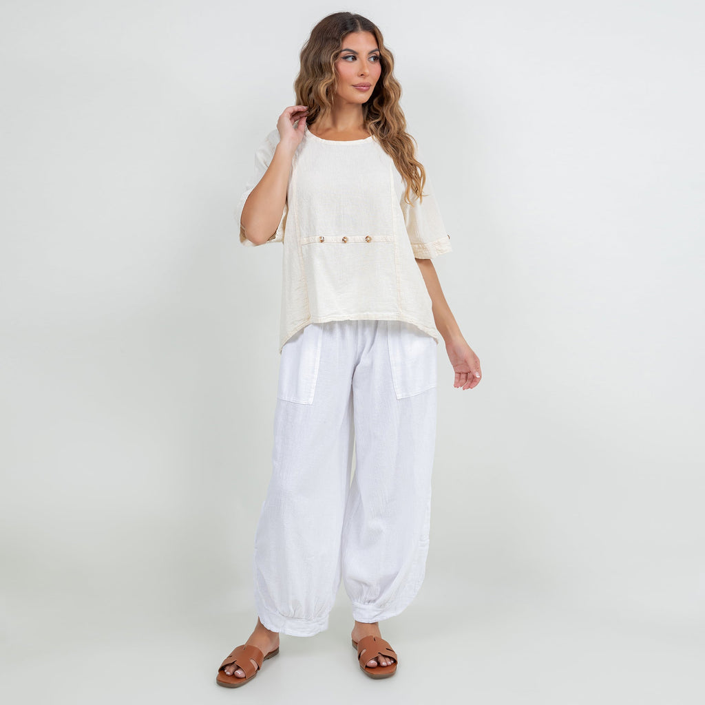 Kira Gauze Top, 100% Cotton
