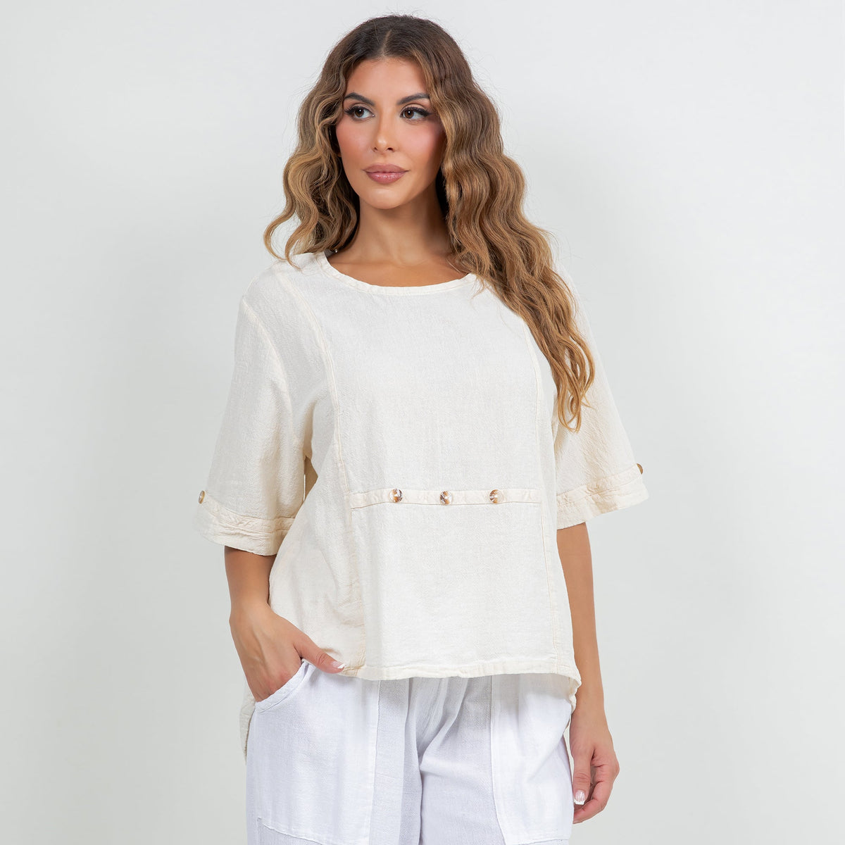 Kira Gauze Top, 100% Cotton