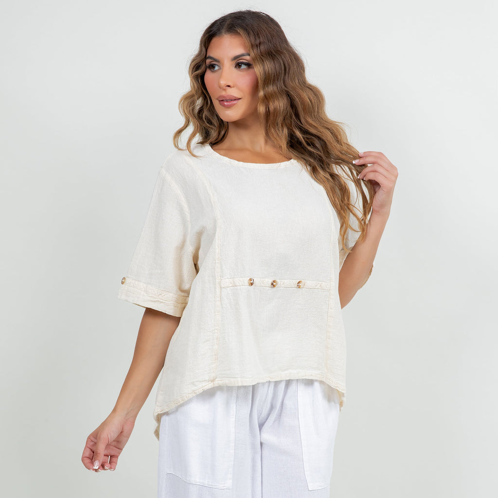 Kira Gauze Top, 100% Cotton