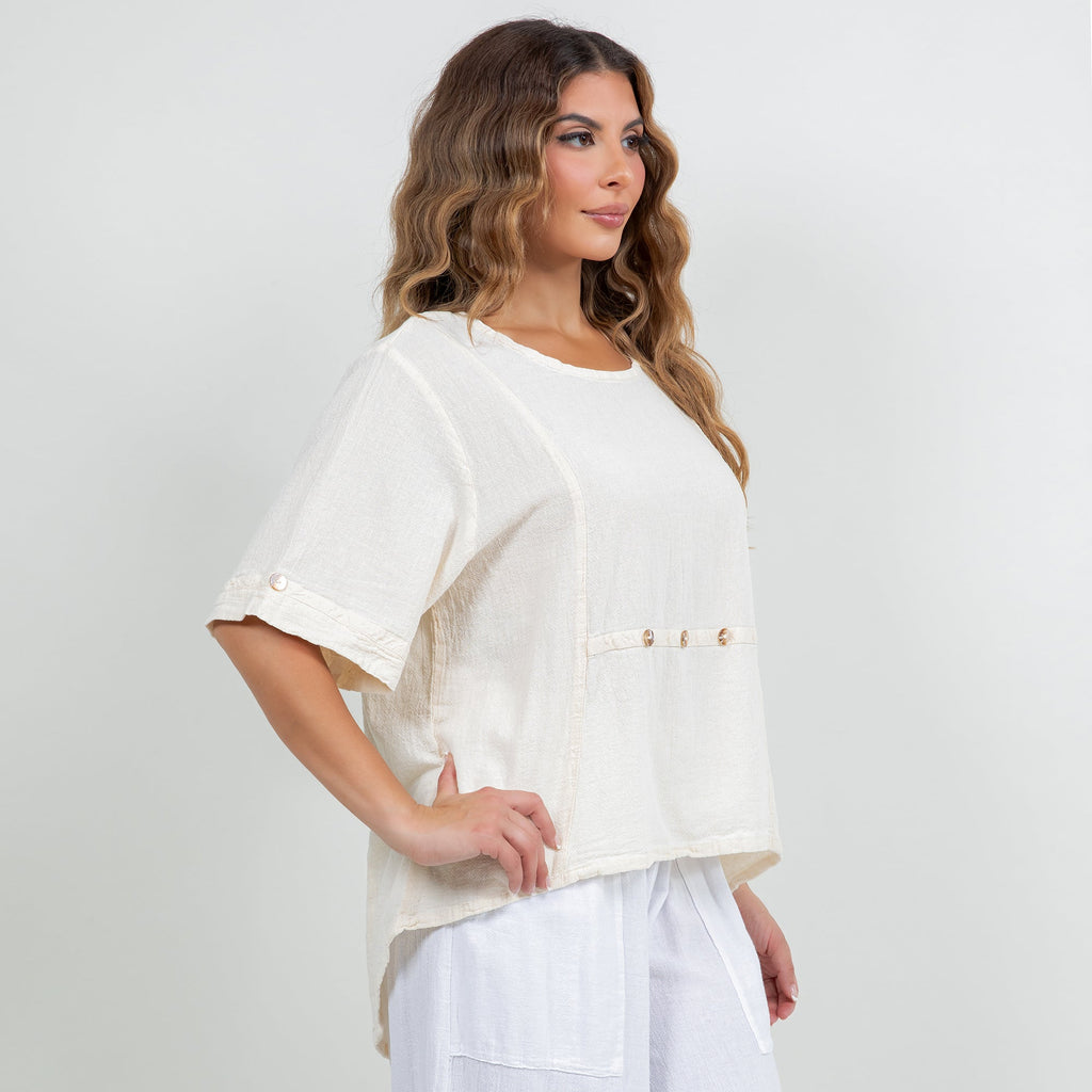 Kira Gauze Top, 100% Cotton