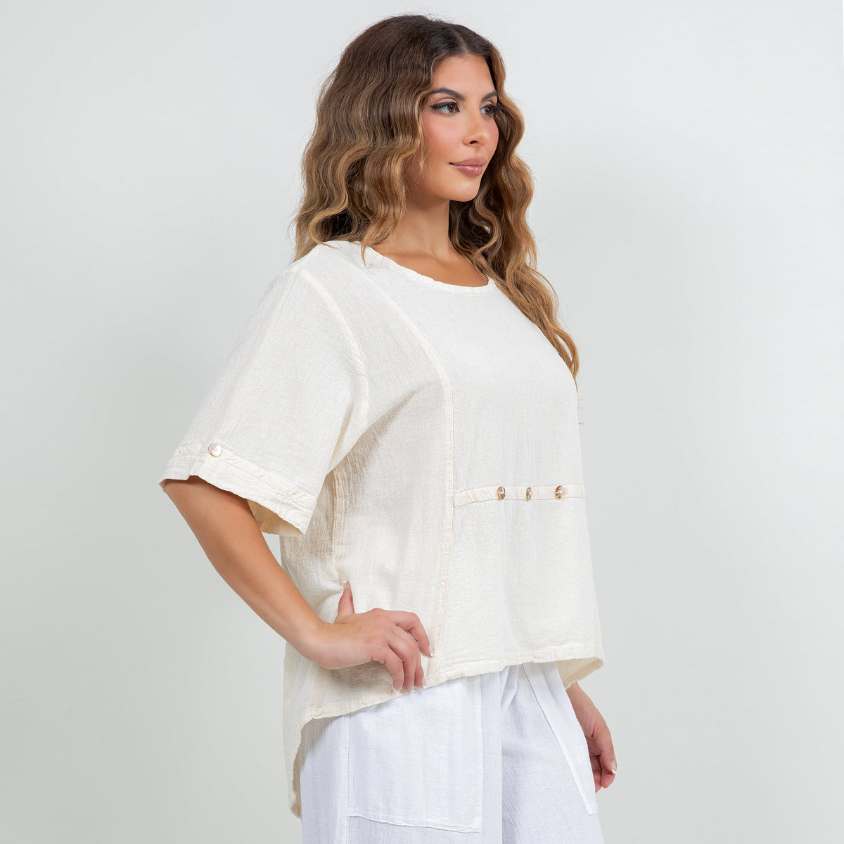 Kira Gauze Top, 100% Cotton