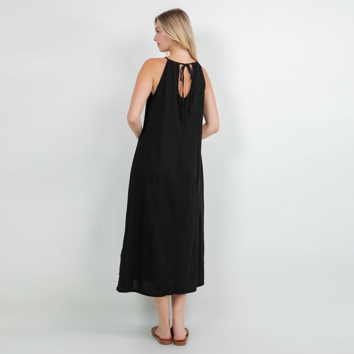 Caterina Halter Maxi Dress, 100% Cotton Gauze