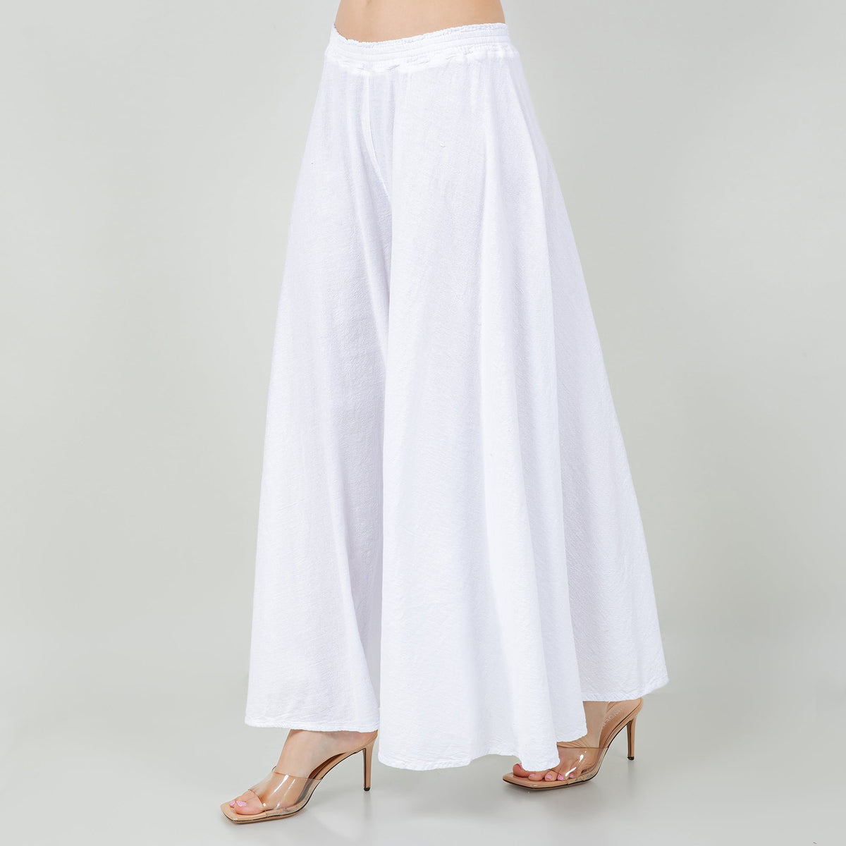 Blanche Gauze Wide-Leg Pants, 100% Cotton