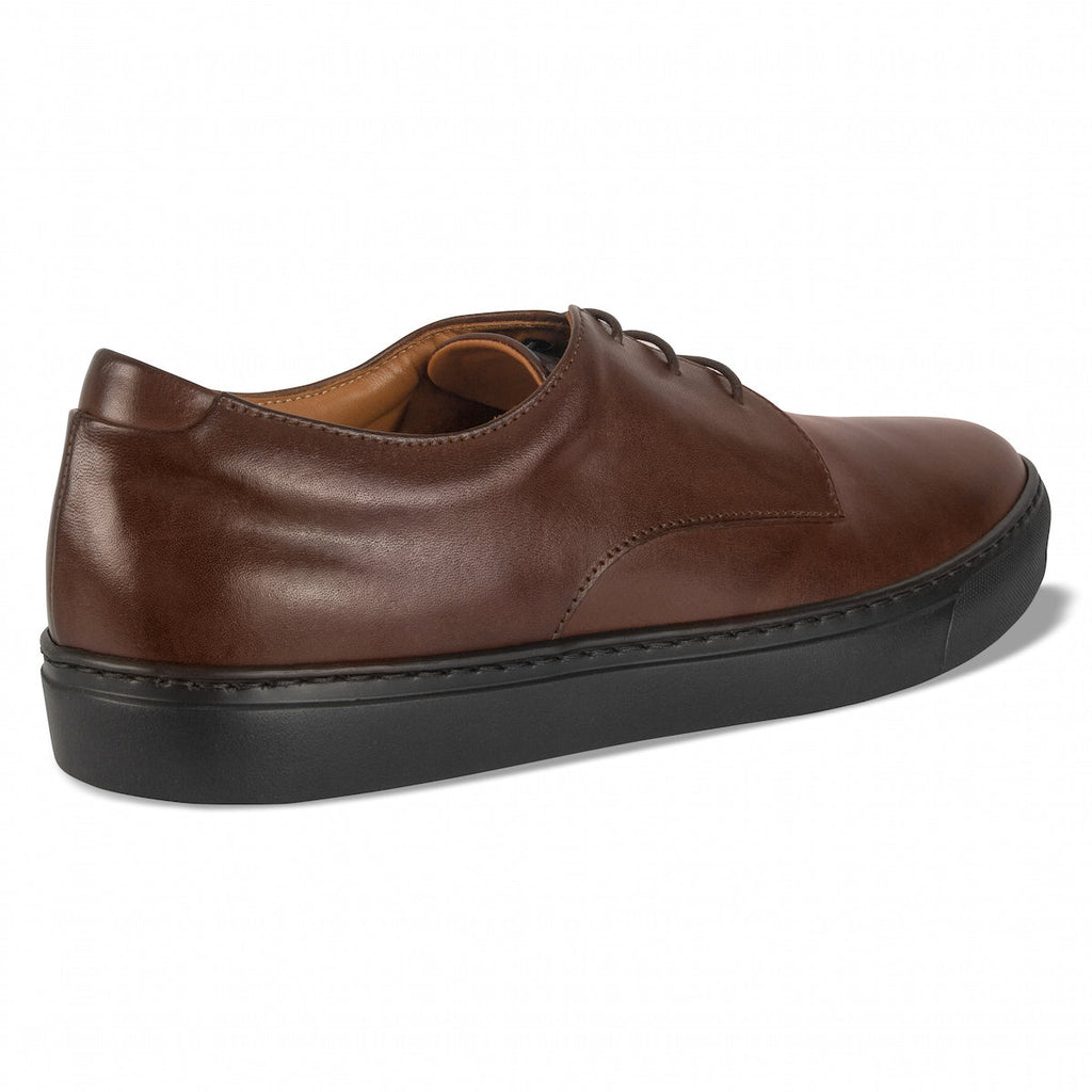 Dafne Leather Derby Sneakers, Brown