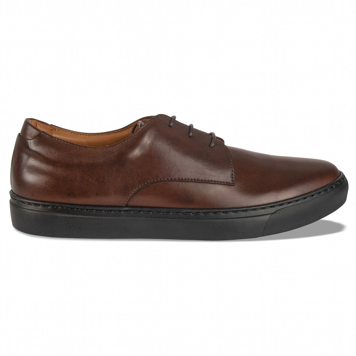 Dafne Leather Derby Sneakers, Brown