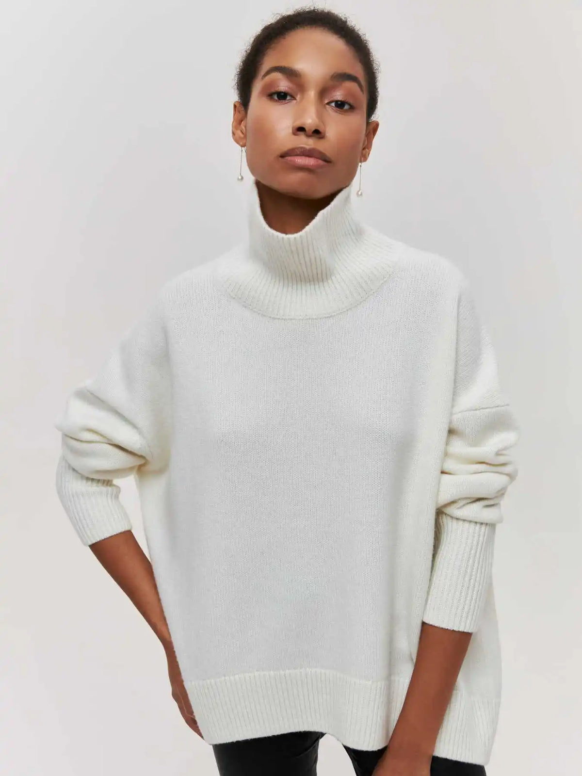 Loose Knit Crew-Neck Sweater