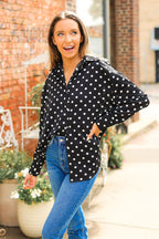 Kathryn Button-Up, Polka Dot