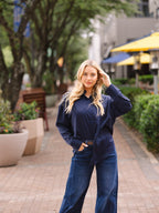 Kathryn Button-Up, Navy