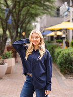 Kathryn Button-Up, Navy