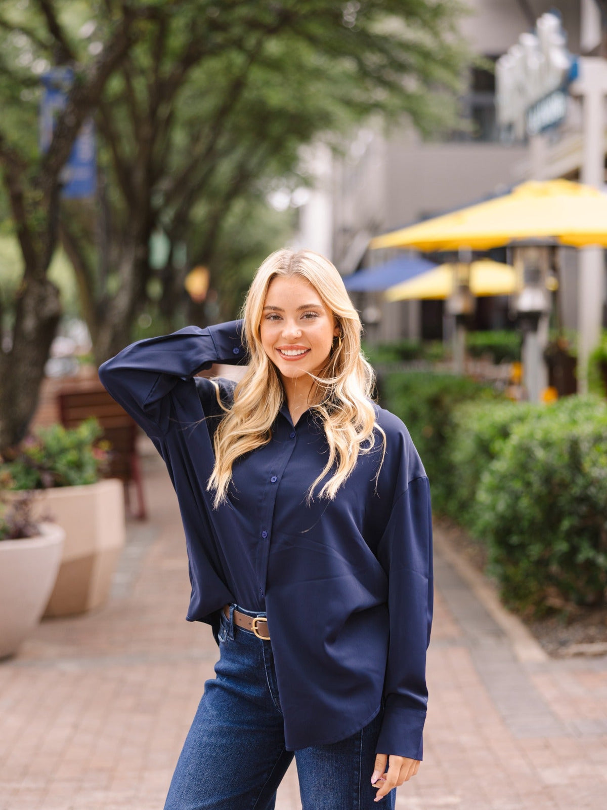 Kathryn Button-Up, Navy