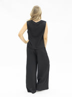 Earhart Textured Knit Pants, Black