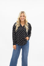 Kathryn Button-Up, Polka Dot