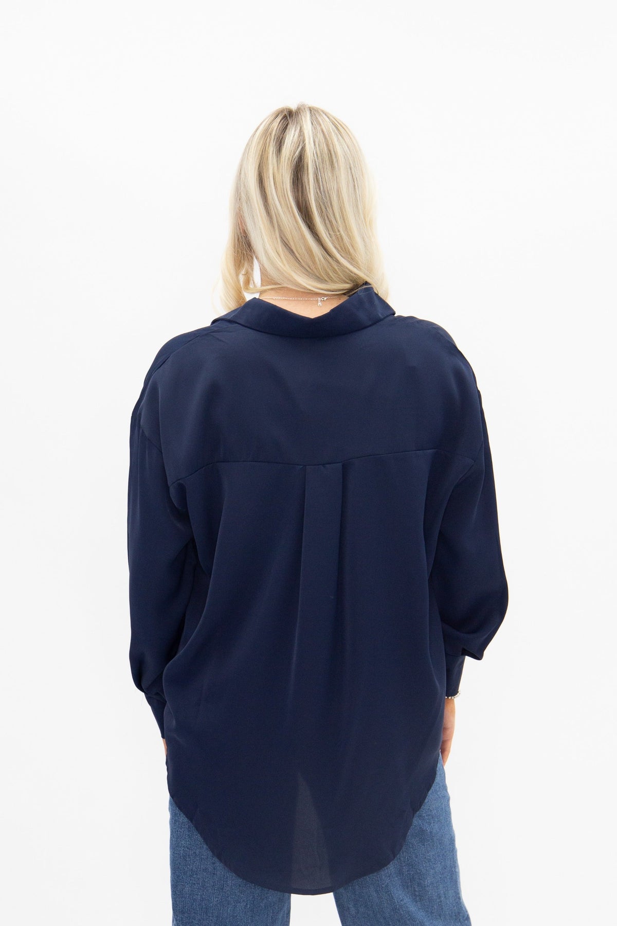 Kathryn Button-Up, Navy