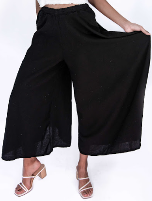 Blanche Gauze Wide-Leg Pants, 100% Cotton