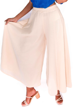 Blanche Gauze Wide-Leg Pants, 100% Cotton