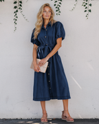 Giselle Denim Shirt Dress, Bubble Sleeve