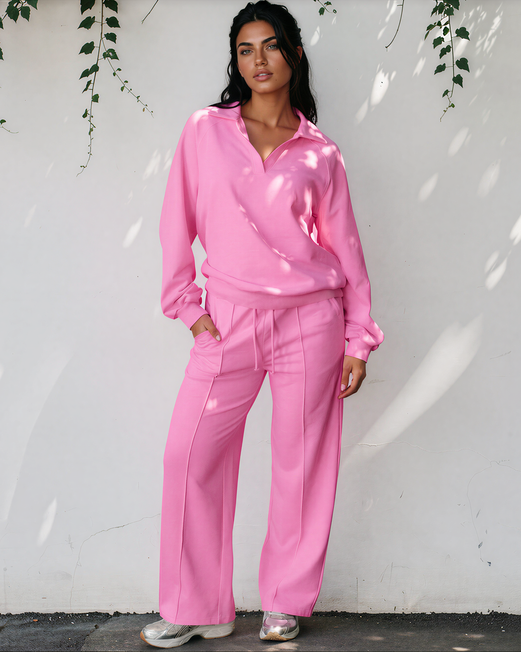 Addie Polo Lounge Set, Pullover and Pants