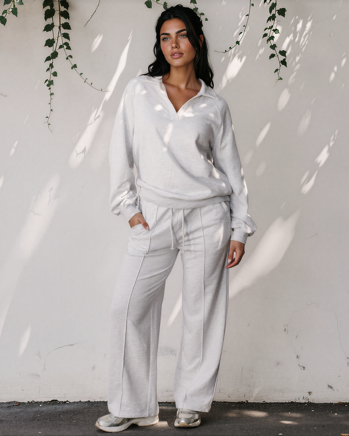 Addie Polo Lounge Set, Pullover and Pants