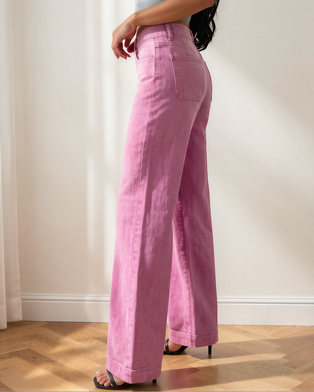 Brooke Wide-Leg Jeans, High Rise